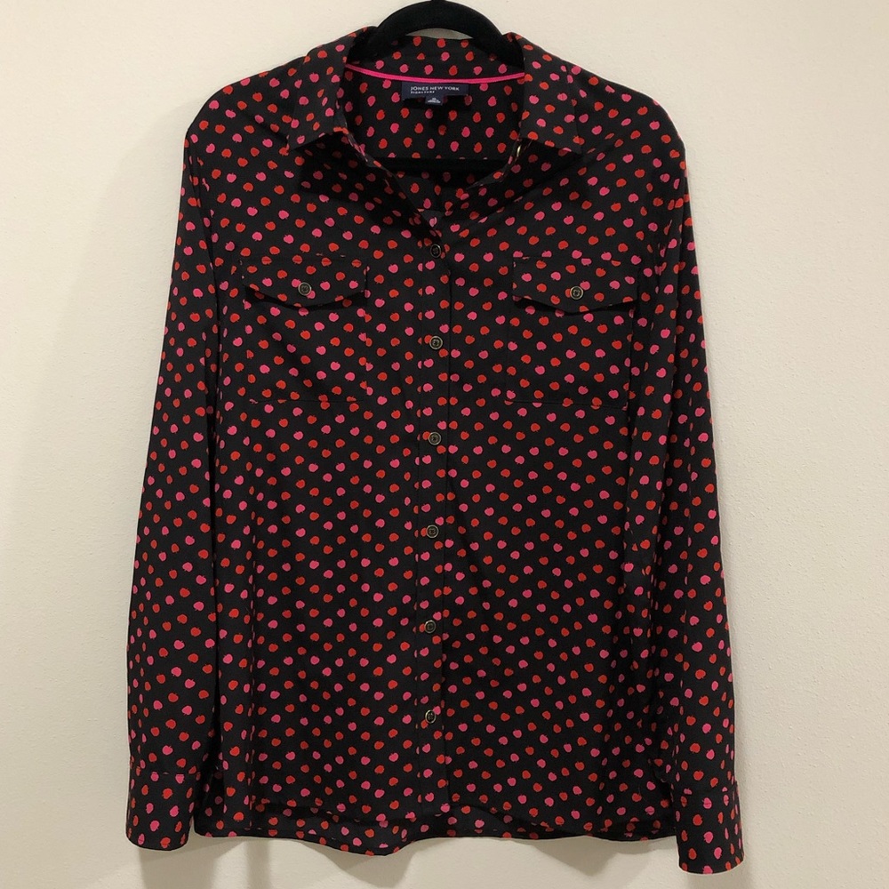 Cute 🍎 Apple Print Button-Up